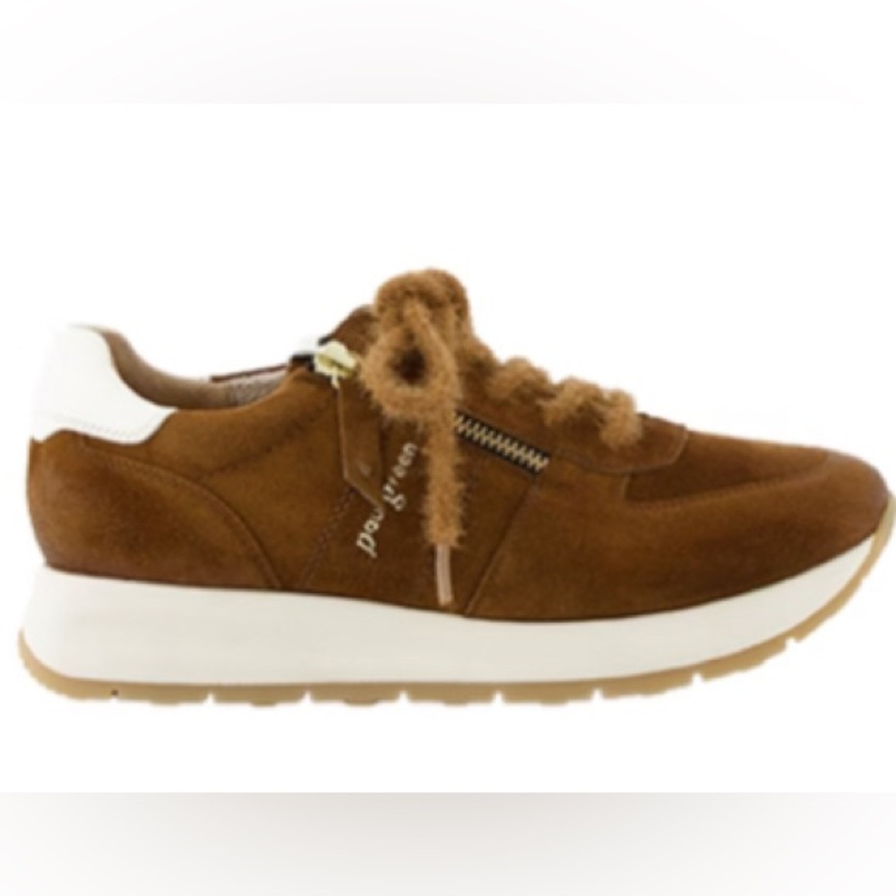 Leather Sneakers with zipper
COLOR: Brown combo
Never Worn, in Box - Picture 1 of 2